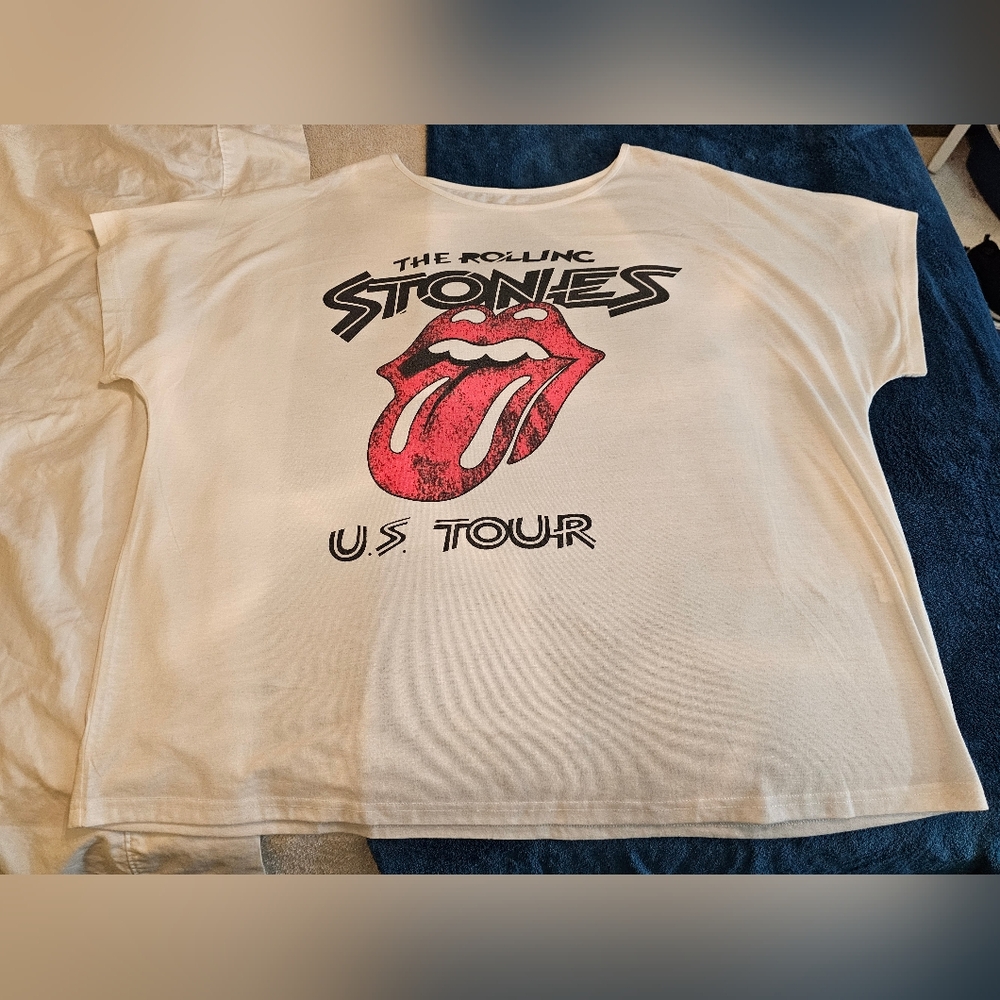 NWOT XL White The Rolling Stones US Tour Round Neck No Brand